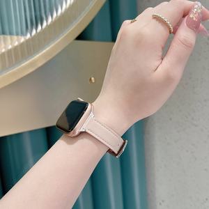 <span class=keywords><strong>Bracelet</strong></span> fin en <span class=keywords><strong>cuir</strong></span> pour femme, pour <span class=keywords><strong>Apple</strong></span> <span class=keywords><strong>Watch</strong></span>, 38mm, 40mm, 42mm, 44mm, à la mode, pour iwatch SE série 7 6 5 4 3 2 - Product Image 6