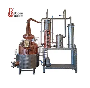 600L alcohol distiller machine commercial distilling equipment cooper multi functional alcohol distillery