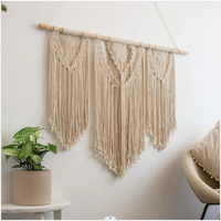 Rideaux de plumes boho colorés de qualité décorations murales en macramé