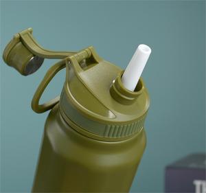 Botella de Agua Deportiva Aislada de 800 ml con Asa, Termo de Acero Inoxidable de 27 oz, Botella para Beber a Prueba de Fugas para Senderismo - Product Image 6