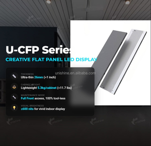 แผงผนังวิดีโอ <span class=keywords><strong>LED</strong></span> 8K P1.9 P1.5ขนาด26มม. บางเฉียบทั้งชุดหน้าจอแสดงผล SMD <span class=keywords><strong>LED</strong></span> ขนาดเล็ก4K 1000x250มม. ตู้อลูมิเนียม - Product Image 2