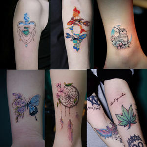 Tatouages Temporaires Personnalisés en Gros, Motifs Floraux et Papillons Sexy pour Femmes, Autocollants Artistiques Corporels en Papier Tendance pour Demi-Bras - Product Image 5