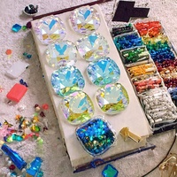 Manik-manik Kristal K9 3D Grosir 10mm Potongan Cushion Rhinestones Bebas Nikel Ramah Lingkungan Aksesoris DIY Perhiasan Seni Kuku