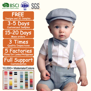 Ropa personalizada para bebés y niños, <span class=keywords><strong>traje</strong></span> de moño, Pelele con tirantes, pantalones cortos, esmoquin de boda, ropa de <span class=keywords><strong>bautizo</strong></span> para pastel y Smash - Product Image 3