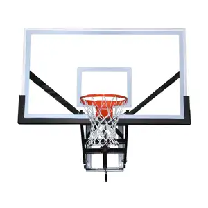 NO.1 Wall Mounted altura ajustável Sports Equipment Basketball Backboard Outdoor Glass Basketball Backboard