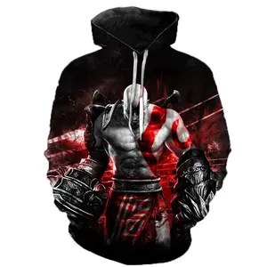 God Of <span class=keywords><strong>War</strong></span> Impreso 3D Cool Winter Autumn Hoodies Hombre Mujer Anime Sudadera Personalidad Casual Tallas grandes Pullover Hoobies - Product Image 1