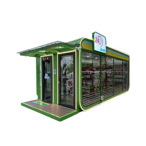 Contenedor Móvil para Oficina o <span class=keywords><strong>Supermercado</strong></span>, de Instalación Rápida, con Pared de Cortina de Vidrio, Fabricado <span class=keywords><strong>en</strong></span> Acero - Product Image 1