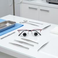 Loupes dentaires TTL personnalisées à haute résolution 3,5x 3x 2,5x chirurgicales, distance de travail de 500 mm avec prescription