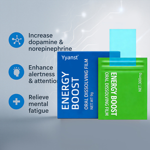 Tiras Orales Energéticas para Adultos OEM/ODM, Alivian la Fatiga Mental, Aumentan la Fuerza y la Resistencia, Veganas, Sin Gluten, Precio de Fábrica - Product Image 3