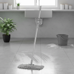 Gizmop 450gr Durable Sustainable Wet <b>Mop</b> <b>Microfibre</b> Fabric Head Self-Wringer Reusable Antibacterial Stainless Steel Pole 20,000+ - Product Image 3