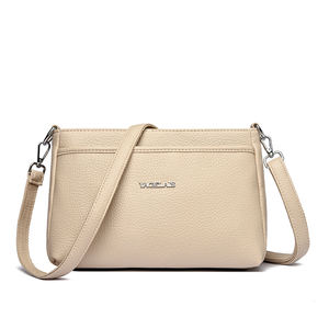 Nouveau Sac Messager 2026 à Motif Géométrique Vintage, Durable, Fermeture Éclair, Détail Rivet, Sangle Réglable, en PU avec Doublure en Polyester - Product Image 2