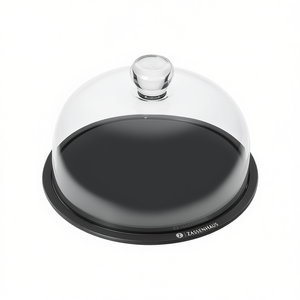 Dôme à fromage Zassenhaus avec couvercle en verre, plateau de service de 20 cm de diamètre pour la présentation du fromage - Product Image 2