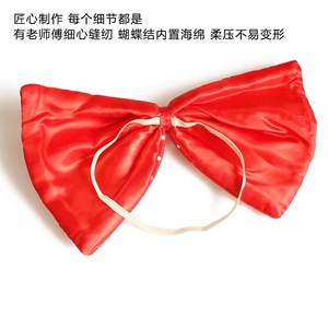 Glittery Sequined <b>Bow</b> Ties <b>Red</b> Yellow Unisex Stage Performance Wear Polyester Holiday Accessories - Product Image 3