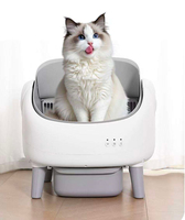 Bac à litière automatique intelligent autonettoyant pour chat, conception ouverte, contrôle par application, double capteur de sécurité, nettoyage facile, contrôle des odeurs, grande capacité