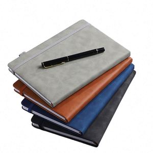 <b>A5</b> Leather Hardcover Thickened <b>Notepad</b> Horizontal Line Notebook Office Universal Meeting Minutes Journal Diary Magnetic Buckle - Product Image 3