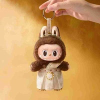 Authentique pour PopMart LABUBU Pendentif peluche en vinyle PVC Original GOOD LUCK to YOU-Version thaïlandaise avec personnages congelés