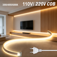 Bande LED néon sans zone sombre à découpe libre 12V 24V 120 LED/M 7W/M Lumière en silicone sans joint pour éclairage d'armoires de cuisine