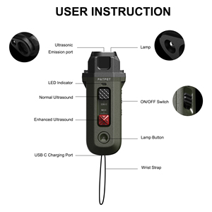 Entrenador de perros ultrasónico portátil 2025, Flash de alta frecuencia, entrenamiento sin ladridos para mascotas, hecho de plástico duradero - Product Image 6