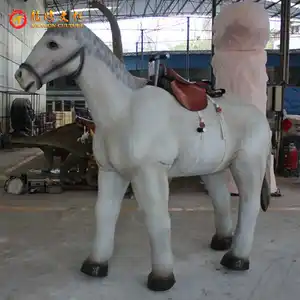 Parque de atracciones tamaño real Animatronic Robot caballo parque temático animal robot caballo modelo a la venta