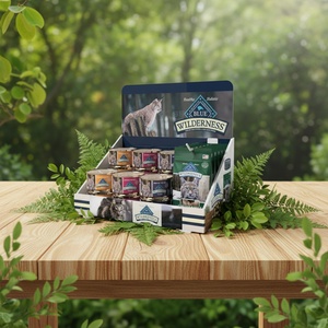 Hot Selling Store Promotion Cardboard Corrugated Counter Top Display <b>Box</b> Cardboard Tabletop PDQ Table Display for Pet Food - Product Image 1