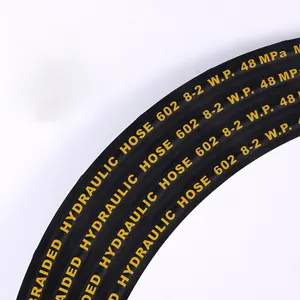 Super Long Service Life Industrial Hydraulic High Pressure Braided Air Rubber Hose Pipe Assembly Flexible Hydraulic Hose