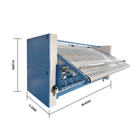 Repasseuse à plat en acier inoxydable de haute qualité, fonction pliable, 3300 mm