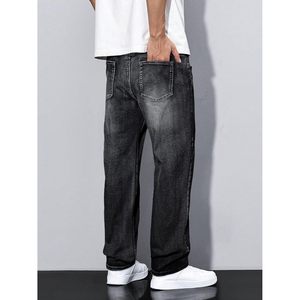 FOXA Jeans Baggy pour Homme, Coupe Droite Extensible, en Denim Décontracté, Ample, Style Streetwear, Coton Mi-lourd Respirant - Product Image 3