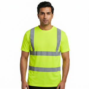 เสื้อทำงานนิรภัยแบบสะท้อนแสง Hi-vis ความปลอดภัยสูง คอโอ 100% โพลีเอสเตอร์ กว้าง 5 ซม. E-shine Hi Vis Safety Reflective - Product Image 1