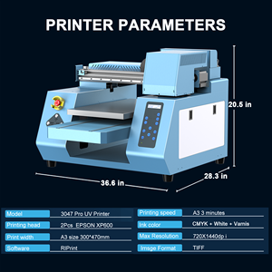 Impresora UV DTF Automática 3047 en Oferta, Impresora Plana A3 para Calcomanías, Fundas de Teléfono, Vasos de Vidrio, Máquina de Impresión para Pequeñas Empresas - Product Image 2