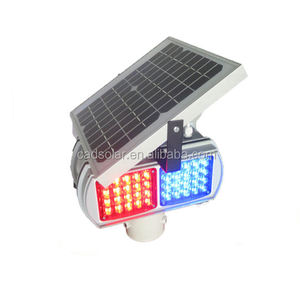 Feu de signalisation flash rouge et bleu solaire intelligent à un seul côté ou à deux côtés - Product Image 3