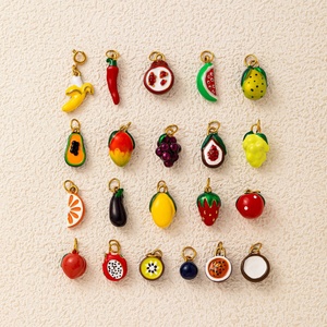Pendentifs Fruits Tropicaux en Acier Inoxydable, Feuille de Fruit de la <span class=keywords><strong>Passion</strong></span>, Olive, Plaqué Or 18K sous Vide, Breloques DIY pour Bijoux - Product Image 1