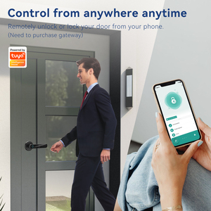 XSDTS Smart Fingerprint Door <strong>Lock</strong> Handle With Key Card Keypad Keyless Entry Electronic <strong>Lock</strong> <strong>for</strong> Office Home Apartment - Product Image 4