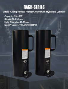 กระบอกไฮดรอลิกแบบกลวงเดี่ยว น้ำหนักเบา อลูมิเนียมคุณภาพเทียบเท่า ENERPAC ระยะชัก 200 มม. รับน้ำหนัก 30 ตัน - Product Image 2