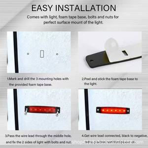 <b>Led</b> Side <b>Light</b> 6LED <b>Red</b> Green 12-24V Truck Trailer Turn Signal Lamp Plastic For Retrofit Upgrade - Product Image 4