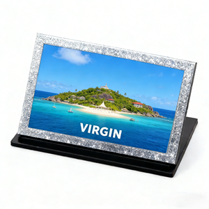 Imán de nevera personalizado de fábrica con relieve 3D de la playa de las Islas Vírgenes de EE. UU. - Product Image 1