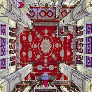 Vente en gros de tapis de prière musulman en nylon de haute qualité, imprimé mur à mur, style persan abstrait pour un usage domestique - Product Image 1