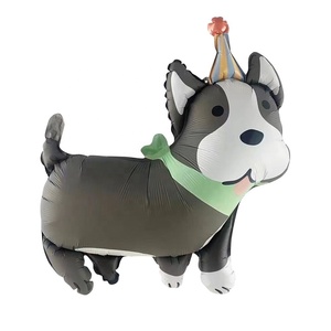 סיטונאי מוצרים כלב חדש, כלב עם כובע יום הולדת עיצוב נייר כסף יום הולדת לקישוטים - Product Image 5