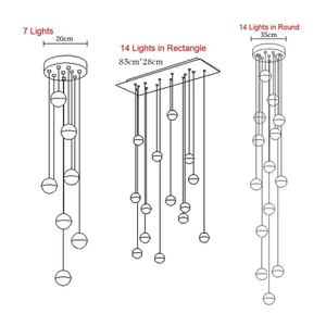 Bolle <span class=keywords><strong>lampadari</strong></span> <span class=keywords><strong>a</strong></span> <span class=keywords><strong>sfera</strong></span> di cristallo luce per soggiorno Foyer scala soffitto alto lampadario moderno lampadario luci <span class=keywords><strong>a</strong></span> sospensione - Product Image 2