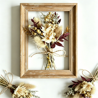 Mini fleurs séchées écologiques 2026 de 12 cm, longue durée, duveteuses, pour bricolage, roses et herbe de la pampa naturelles, cadeau de mariage