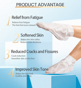 Masque <span class=keywords><strong>pour</strong></span> les <span class=keywords><strong>pieds</strong></span> exfoliant doux et lisse, élimination des peaux mortes <span class=keywords><strong>pour</strong></span> traiter les <span class=keywords><strong>pieds</strong></span> secs, gercés et callosités - Product Image 3