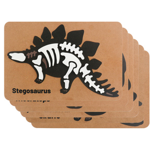 Rompecabezas de Fósiles de Dinosaurios: Mosasaurio, Pterodáctilo, Estegosaurio y T-Rex, Juguete Educativo Montessori, Rompecabezas de Esqueleto de Dinosaurio para Niños - Product Image 1