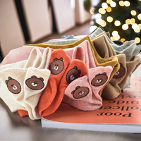 Chaussettes en coton pour femmes Motif animal mignon Durable Anti-bactérien Cheville Corps Gratuit Nouveauté Bas Manchette Logo
