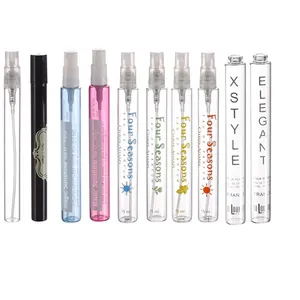 10ml Colorful Gradient Spray Painting Atomizer Screw Neck Perfume Vial Glass Bottle with Aluminum Pump Sprayer and Cap SM13-1868