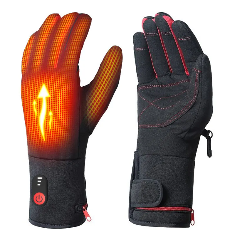 7.4V Lithium USB Electric Battery Heated ski Gloves with 3 level temperature control