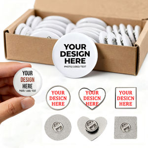 昇華ボタンピンブランク、ピン付き、25mm昇華ラペルピンボタンブランク、DIYクラフト用熱転写バッジ - Product Image 1