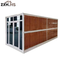 Maison conteneur pliable isolée thermiquement de 20 pieds, 1 chambre, 1 salle de bain, mini-maison hors réseau, solaire, OEM