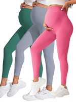 Leggings de sport de maternité personnalisés en gros, leggings de yoga confortables, leggings de grossesse sans couture, pantalons longs, leggings