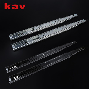 Rails coulissants télescopiques à roulement à billes, à extension totale, design industriel moderne, pour quincaillerie de meubles, sans amortissement - Product Image 3