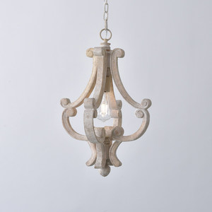 Colección <span class=keywords><strong>de</strong></span> Lámparas Colgantes <span class=keywords><strong>de</strong></span> <span class=keywords><strong>Madera</strong></span> Rústica Estilo Campestre Francés, Lámpara Colgante LED Vintage con Acabado Desgastado para Restaurante, Bar, Barra, B&B - Product Image 4