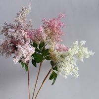 Bouquet de fleurs artificielles en plumes de crème rose, tiges de fleurs en soie, fausses fleurs pour arche de mariage, centre de table, décoration de vase à domicile